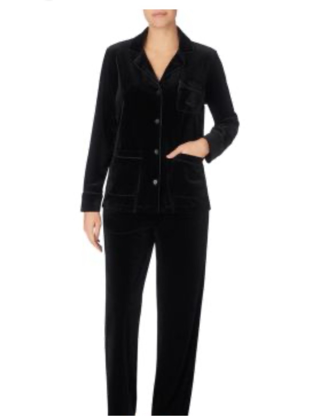 Lauren Ralph Lauren Black Velour pajama set women’s size M